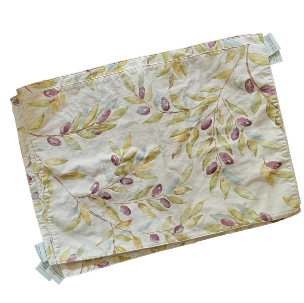 POTTERY BARN Olive Placemats Set of 6 Cotton